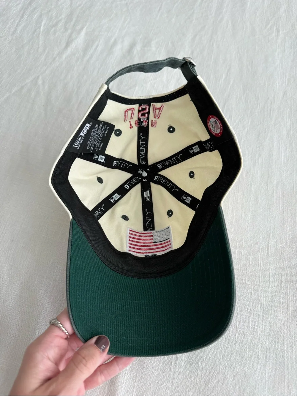 OLYMPIC Team USA Official Merch - Embroidered US Flag and Olympic Rings